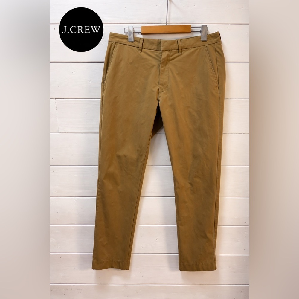 J.CREW – BEIGE THOMPSON FLEX TAPERED PANTS – SIZE W31/L30